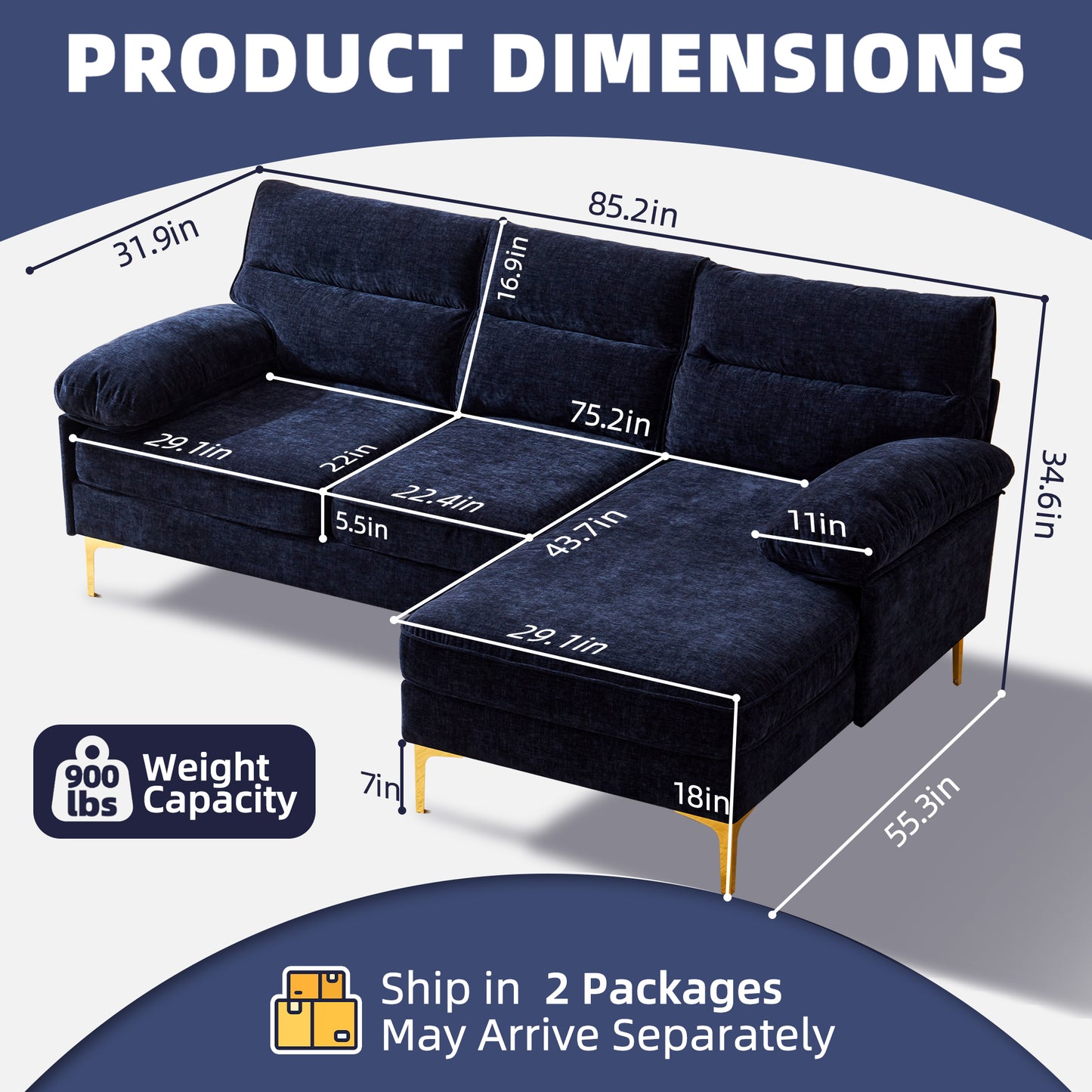 Convertible Sectional Couches for Living Room