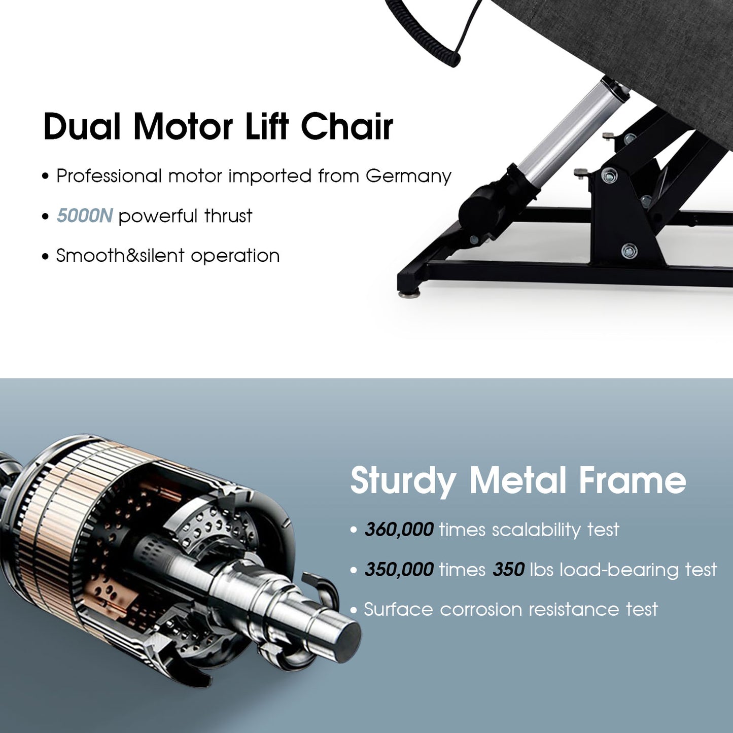 Lay Flat Recliner Power Lift Chair for Elderly with Massage and Heat,Dual Motor Big and Tall Recliner for Living Room with Side Pockets,Infinite Position