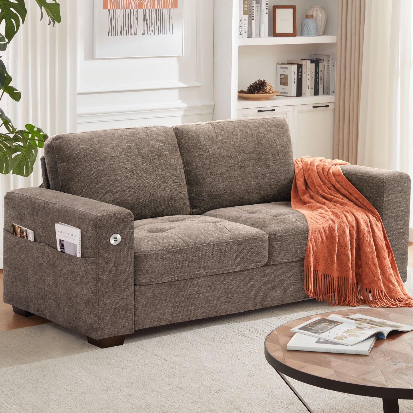 70” Loveseat Sofa,Comfy Modern 2-Seats Sofa for Small Spaces and Living Room