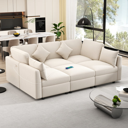 5 Seater Reversible Modular Sectional Sofa